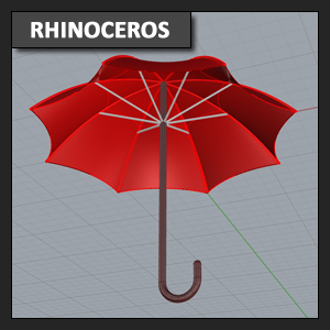 Rhinoceros Modelado: modelado de paraguas usando Rail Revolve